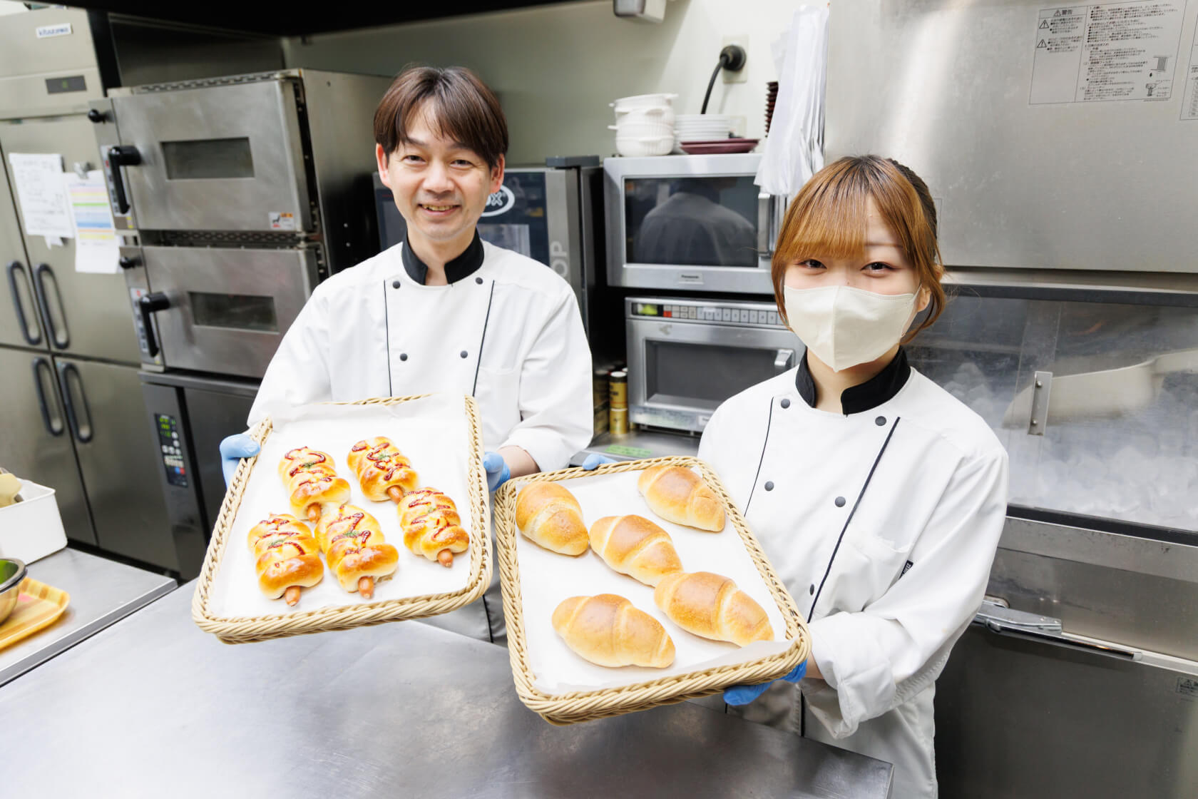 きれいに並んだパン